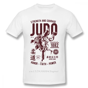 FORÇA E CORAGEM de JUDÔ 1882 FÉ de ENERGIA T-SHIRT Tee Unisex Design Exclusivo T-Shirt de Algodão Tamanho Grande Homme T-shirt