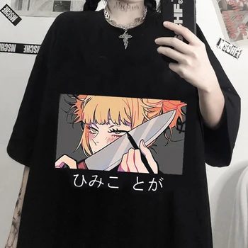 Quente Anime Japonês o Meu Herói Academia Toga Kawai Mulheres Homens Imprimir T-shirt de Verão Casual Manga Curta Harajuku Streetwear Tops Imagem 0