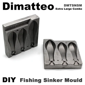 Dimatteo DIY de Pesca de Pargo Chumbada Molde DMTSNSM/Extra Grande Combinação Snapper Chumbada 453g 566g 850g 3 Cavidades