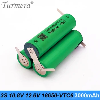 TUR18650VTC6 3000mAh 30A Bateria 3S 12,6 V 10.8 V VTC6 Bateria de 12V chave de Fenda Bateria Personalizar ou Ar Drone Usar Turmera Imagem 0