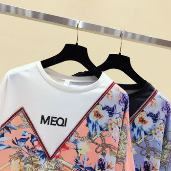 Mulheres de Algodão Casual T-shirts Novas 2022 Verão Estilo Vintage O-pescoço estampa Floral Solta Feminina Manga Curta Tops Tees S-4XL 100KG