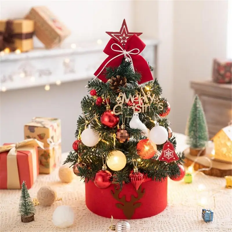 Em promoção! Quente Mini árvore De Natal Pequena árvore De Natal Com Luzes  De Led Em Miniatura De árvore De Natal Pendurado Com Enfeites De Natal,  Decoração Da Casa < Casa &
